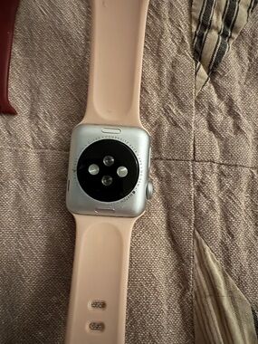 Apple Watch in Blush Pink with Silver Aluminum Case